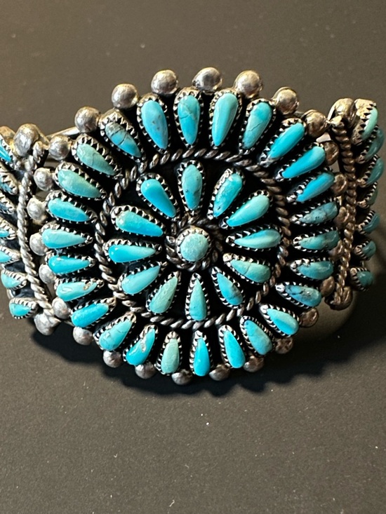 Jewelry - Navajo Turquoise Silver 925 Girls Bracelet Artist FM Begay